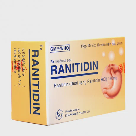 Viên nén Ranitidin 150mg trị viêm loét dạ dày (10 vỉ x 10 viên)