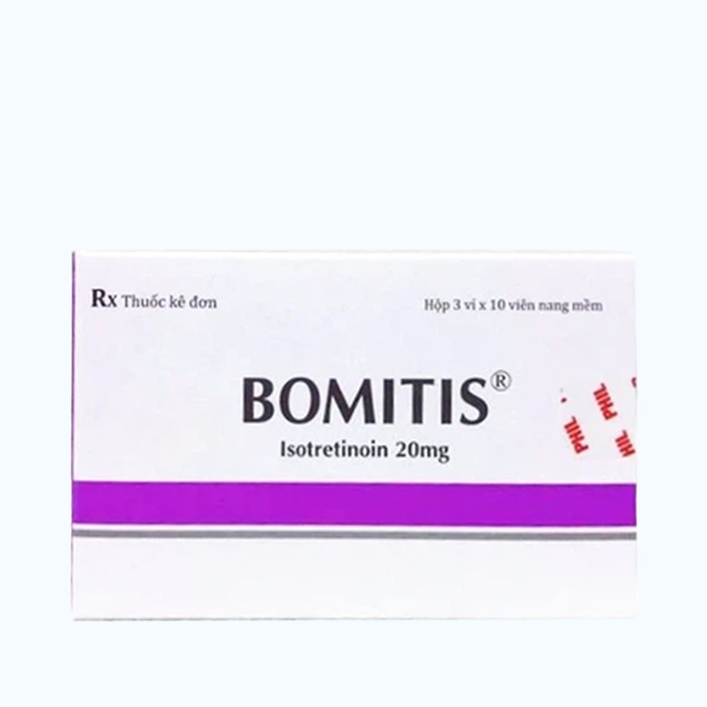 Thuốc Bomitis chỉ dùng cho mụn trứng cá nặng, nang sần kháng trị và chống chỉ định tuyệt đối cho thai phụ 