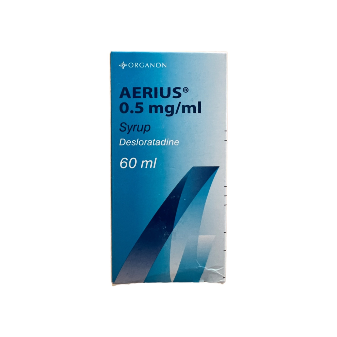 Siro Aerius được trang bị nắp đong liều chuyên dụng giúp phụ huynh dễ dàng lấy chính xác lượng thuốc cho trẻ nhỏ