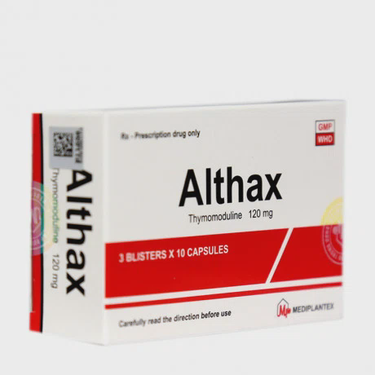 Thuốc Althax 120mg điều trị viêm mũi, nhiễm khuẩn hô hấp (3 vỉ x 10 viên)