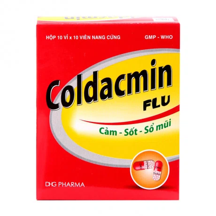 Viên nang Coldacmin Flu trị các triệu chứng ho cảm thông thường (10 vỉ ...