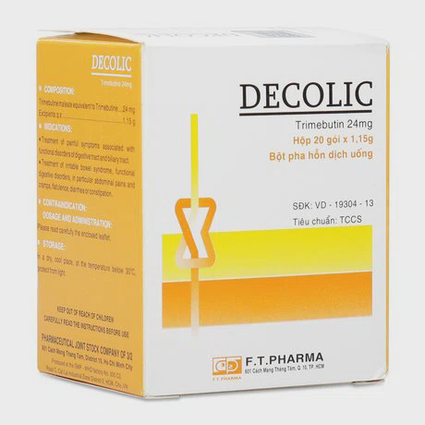 Thuốc Decolic 24mg giảm đau do rối loạn chức năng tiêu hoá (Hộp 20 gói/hộp)