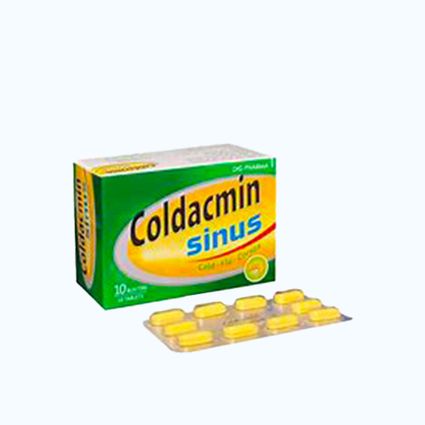 Viên nén Coldacmin Sinus điều trị triệu chứng cảm sốt nhức đầu (10 vỉ x ...