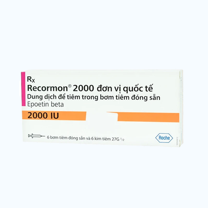 Recormon 2000IU/0.3ml Inj (Hộp 6 ống tiêm)