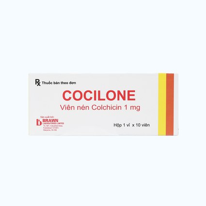 Viên nén Cocilone 1mg điều trị và dự phòng cơn gout cấp (1 vỉ x 10 viên)