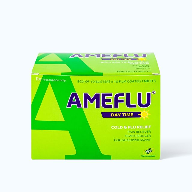 Viên nén Ameflu Daytime Ban Ngày trị các triệu chứng ho cảm thông thường 