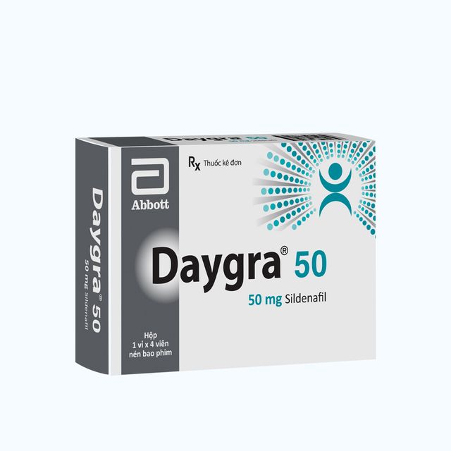 Daygra Thuốc Daygra 50mg điều trị rối loạn cương dương ở nam giới (1 vỉ x 4 viên)