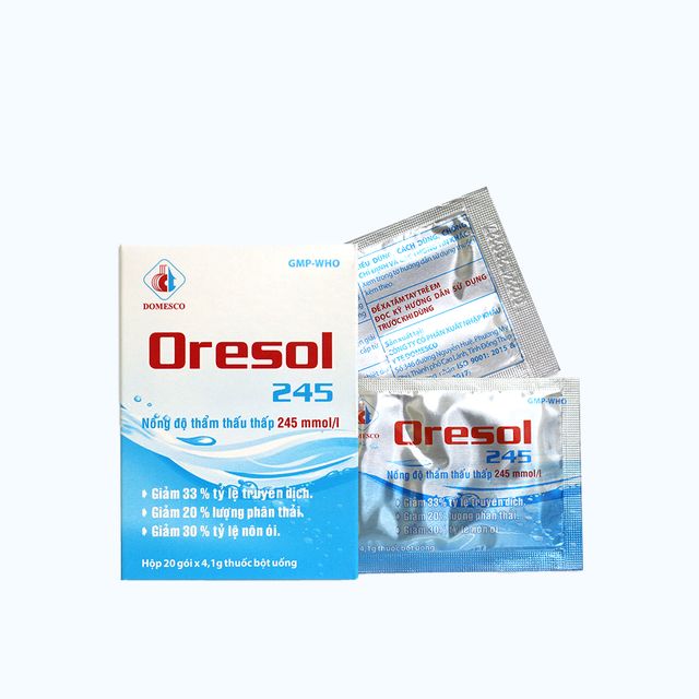 Thuốc bột uống ORESOL 245 Domesco phòng và điều trị mất nước và chất điện giải