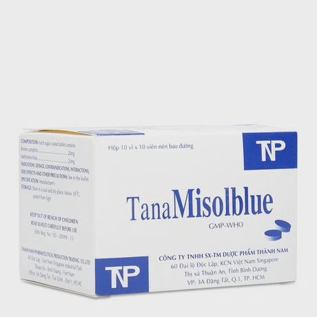 Viên nén bao đường TanaMisolblue điều trị hỗ trợ nhiễm trùng đường tiểu 