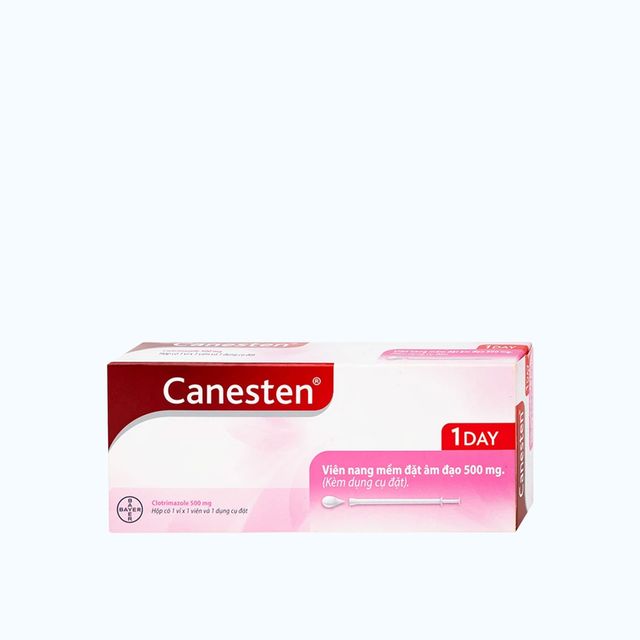 Thuốc đặt phụ khoa Canesten 500mg điều trị nấm Candida âm đạo 