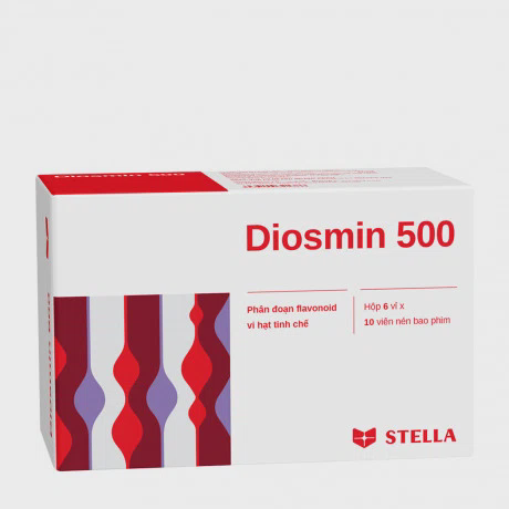Viên nén Diosmin Stella 500mg với 2 hoạt chất chính là Diosmin và Hesperidin 