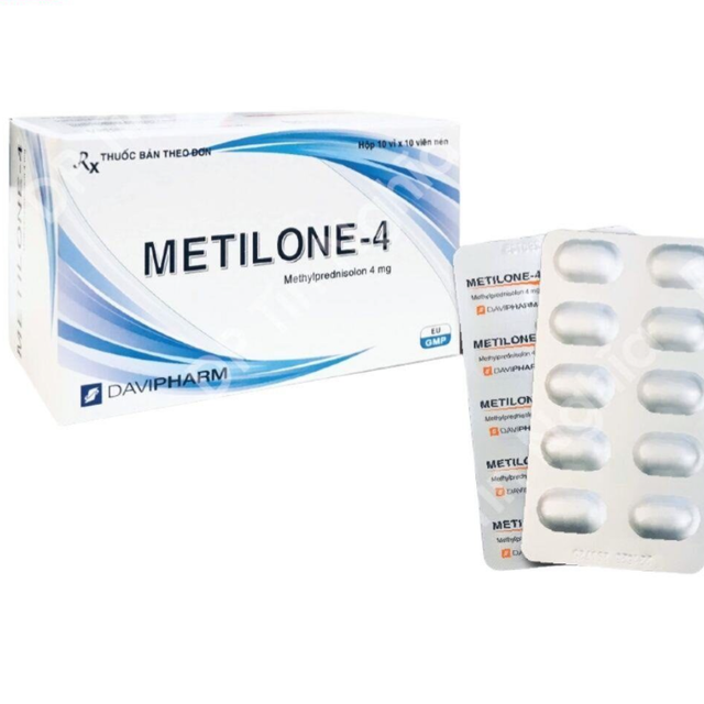 Viên nén Metilone-4 Davipham kháng viêm, điều trị viêm thấp khớp, chống ...