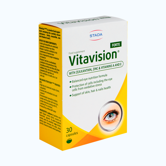 Thực phẩm bảo vệ sức khỏe Vitavision Forte tốt cho mắt (Hộp 30 viên)