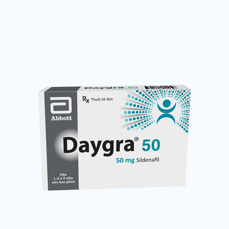 Daygra Thuốc Daygra 50mg điều trị rối loạn cương dương ở nam giới (1 vỉ x 4 viên)