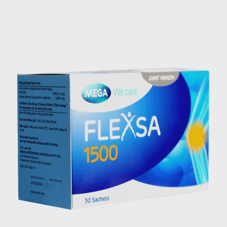Bột pha uống Flexsa 1500 giảm triệu chứng của thoái hóa khớp gối nhẹ và ...