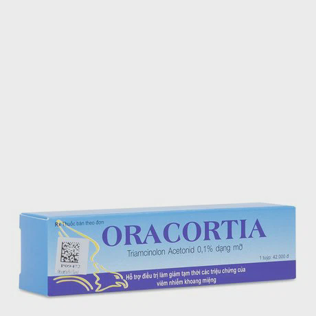 Thuốc Oracortia giúp giảm nhanh các triệu chứng sưng đau, xót rát do vết loét nhiệt miệng gây ra 