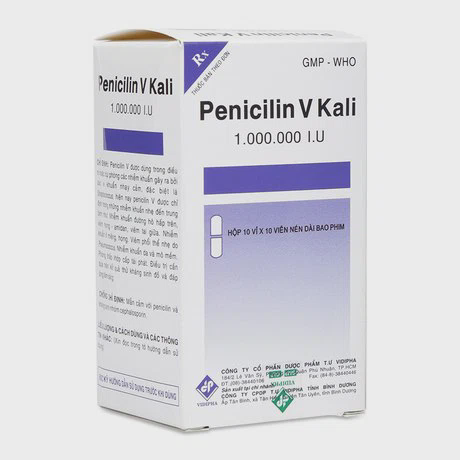 Penicillin V là kháng sinh thuộc nhóm penicillin dùng trong điều trị một số nhiễm khuẩn 