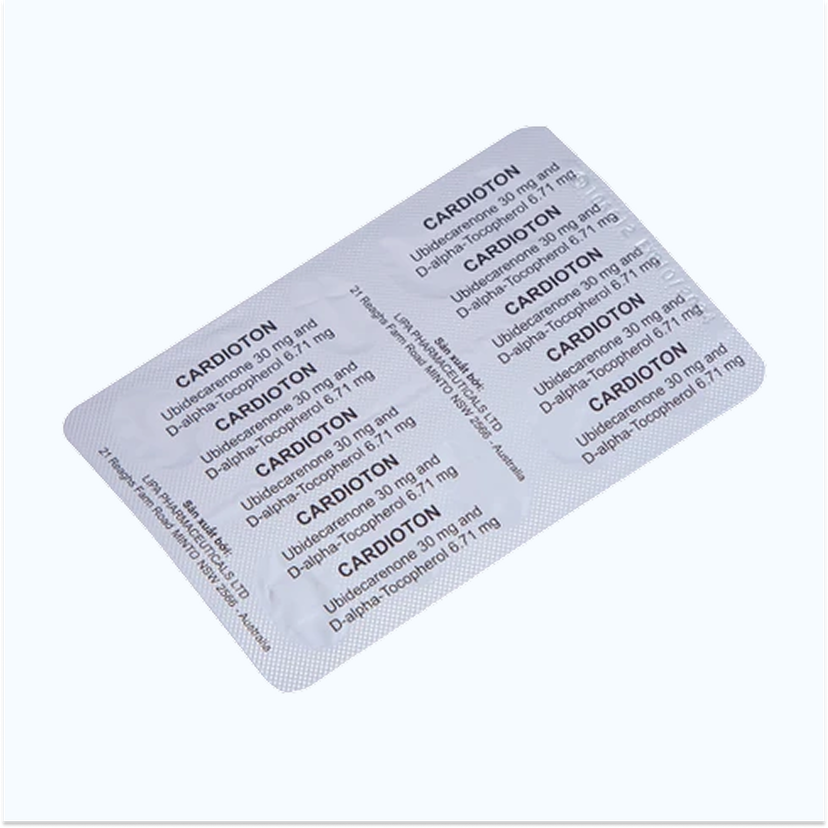 Thuốc Cardioton điều trị thiểu năng tuần hoàn, tăng huyết áp (3 vỉ x 10 ...