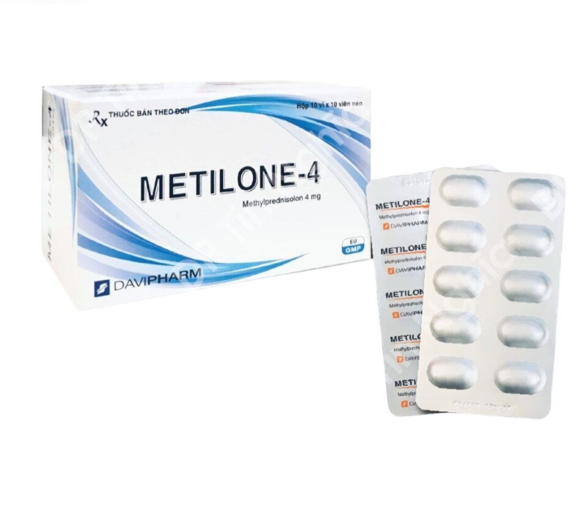 Viên nén Metilone-4 Davipham kháng viêm, điều trị viêm thấp khớp, chống ...
