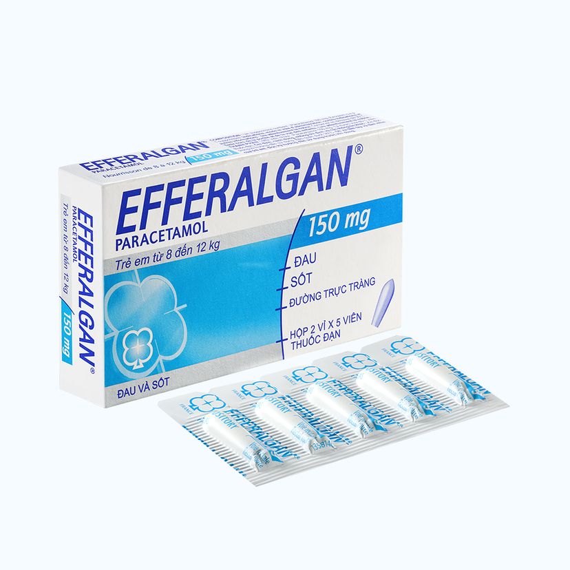 Efferalgan 150mg viên đặt (Hộp x10 viên) - Paracetamol