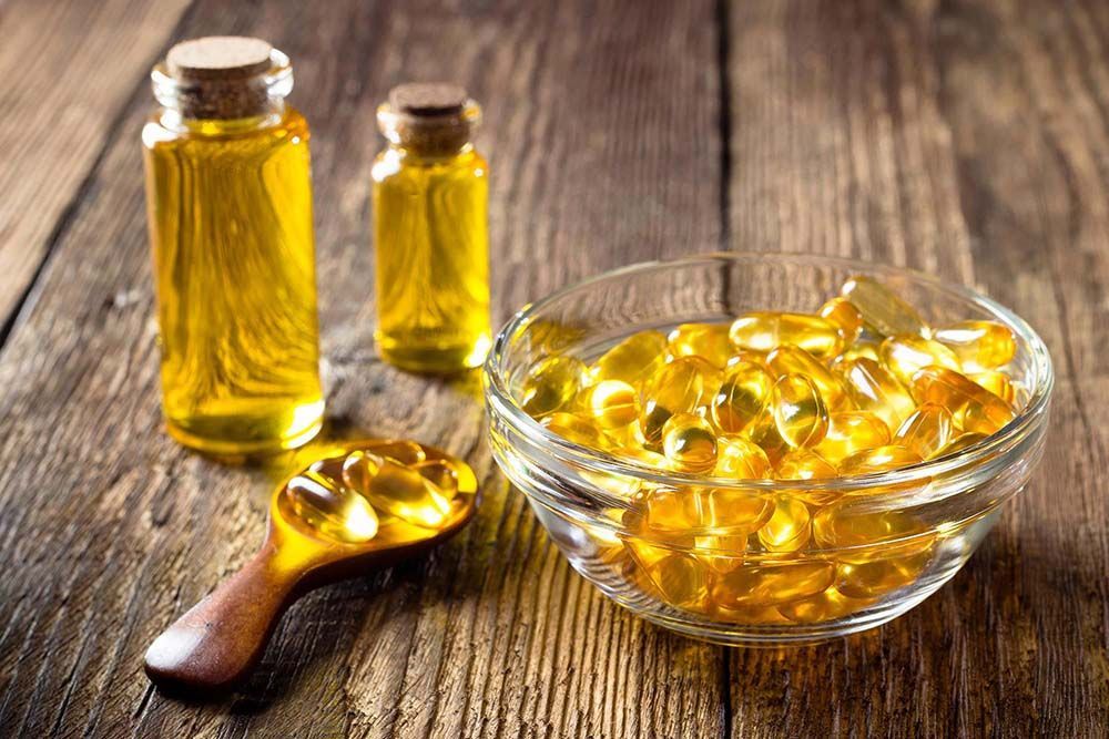 Hình ảnh minh họa viên nang omega 3 thường được sử dụng trong các sản phẩm bổ sung dinh dưỡng. 