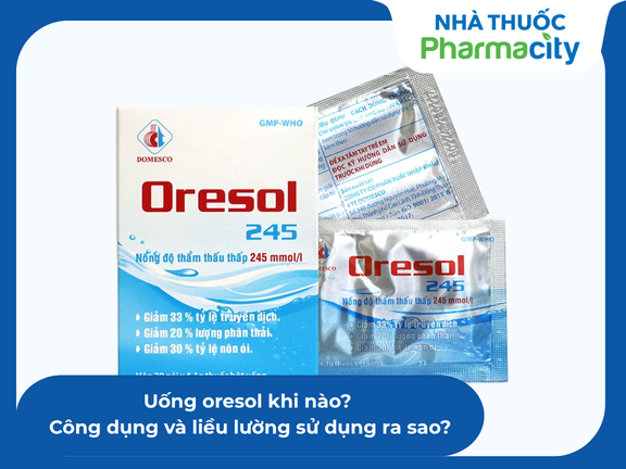Dùng Oresol khi bị sốt, tiêu chảy, nôn mửa, mất nước nhẹ khi chơi thể thao giúp hỗ trợ bù nước và bù khoáng hiệu quả