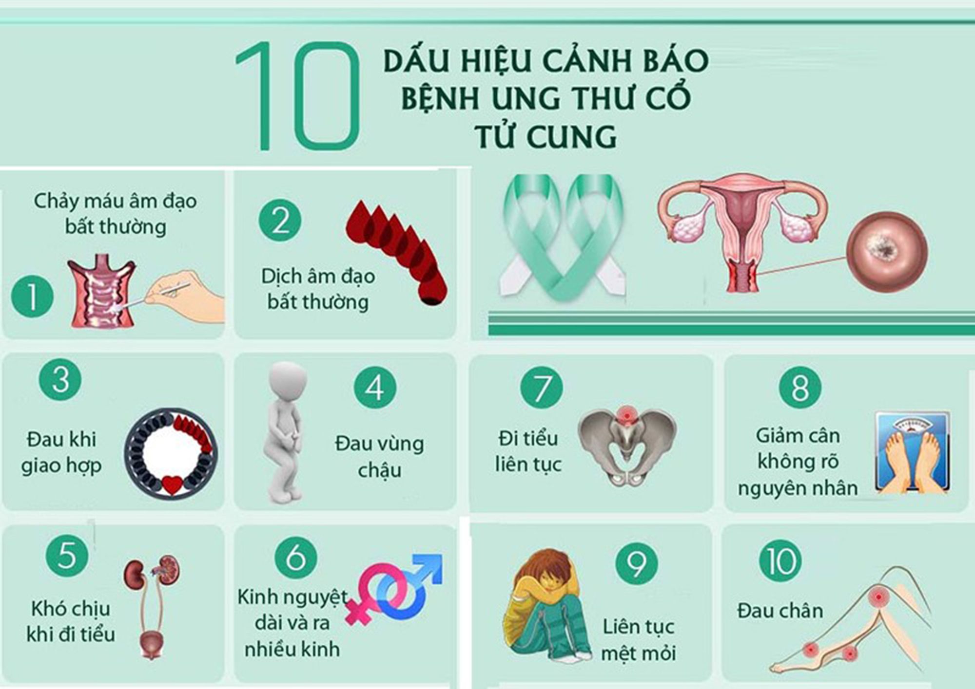Các biểu hiện lâm sàng thường gặp khi ung thư cổ tử cung tiến triển sang giai đoạn 3 