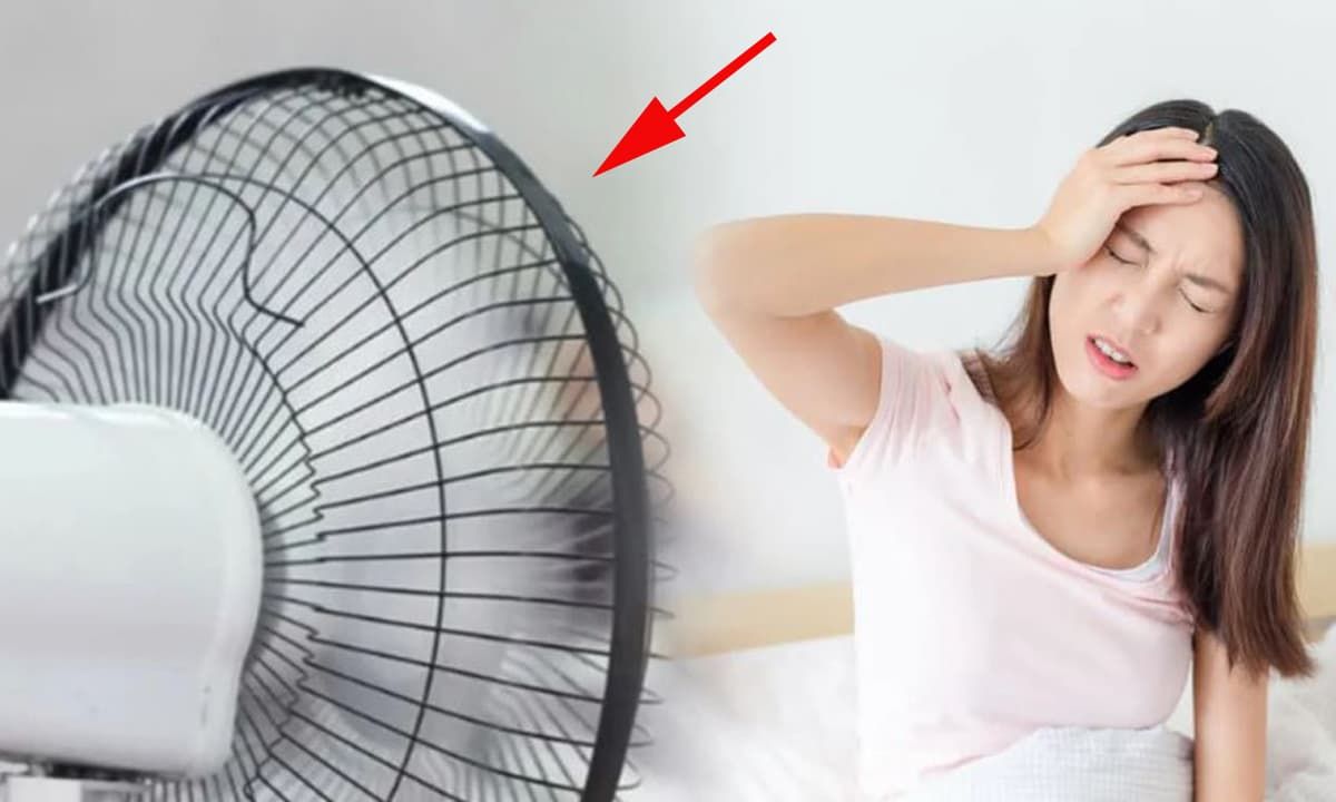 Chỉ bật quạt ở chế độ quay với tốc độ nhẹ, tránh thổi trực tiếp vào người bệnh đang sốt.