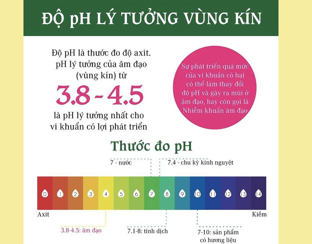 Vùng kín cũng có độ pH riêng