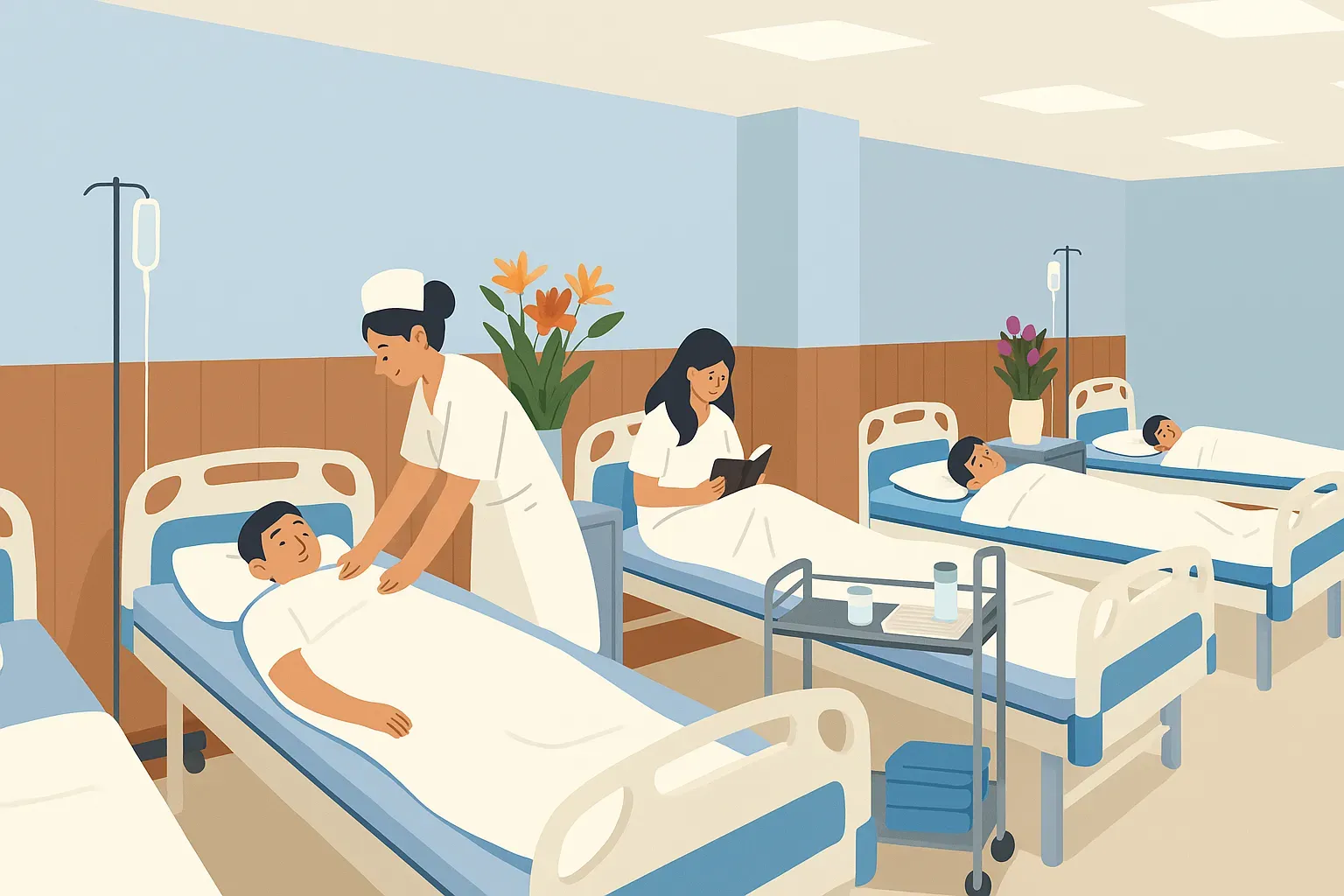 Hình minh họa hệ thống chăm sóc bệnh nhân đạt tiêu chuẩn chất lượng cao